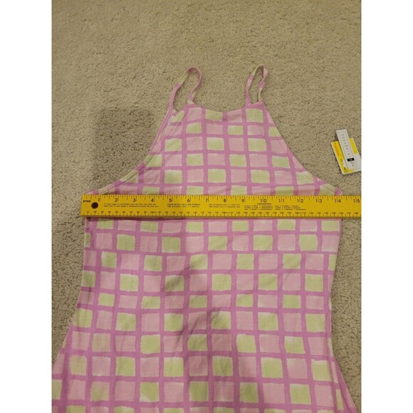 Y2K NWT BP Sleeveless Junior's Women's Mini Dress Pink square Green Size XS - Picture 5 of 9